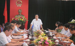 Đồng chí Nguyễn Văn Quang, Phó Bí thư Tỉnh ủy, Chủ tịch UBND tỉnh kết luận hội nghị.