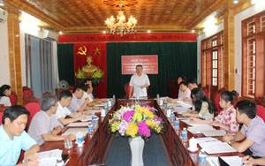 Trưởng Ban Nội Chính Tỉnh ủy Đinh Quốc Liêm chủ trì buổi làm việc với BTV Huyện uỷ Kỳ Sơn.