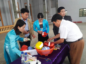 CB-CC-VC khối cơ quan huyện Tân Lạc mổ “lợn tiết kiệm”  giúp đỡ phụ nữ nghèo - mô hình học tập, làm theo  tấm gương đạo đức Hồ Chí Minh.