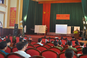 Thông qua hội nghị tập huấn, Ban chỉ đạo diễn tập huyện Kỳ Sơn cũng đã thống nhất các nội dung trong cuộc diễn tập.