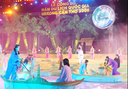 Một tiết mục biểu diễn tại lễ công bố Năm du lịch quốc gia Mekong - Cần Thơ