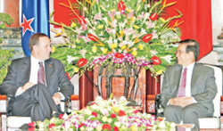 Chủ tịch nước Nguyễn Minh Triết tiếp Thủ tướng Niu-Di-Lân Giôn Phi-Líp Ki.