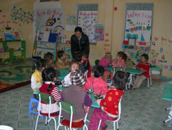 Thế hệ tương lai của xã Cao Sơn được chăm lo giáo dục tốt từ bậc học mầm non