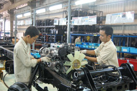 Sản xuất, lắp ráp ô-tô tại nhà 
máy ô-tô đồng vàng,tỉnh Bắc Giang.