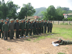 Huấn luyện lực lượng cơ động khu vực thị trấn Kỳ Sơn năm 2010