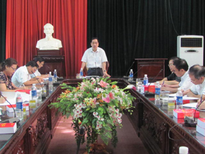 Đồng chí Nguyễn Văn Quang, Phó Bí thư Thường trực Tỉnh ủy chỉ đạo tại hội nghị.