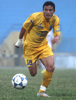 Hậu vệ Văn Biển - người được chính HLV Falko Goetz tuyển chọn.