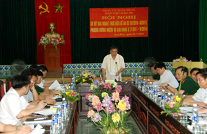 Đồng chí Hoàng Việt cường, Bí thư Tỉnh ủy phát biểu kết luận hội nghị.