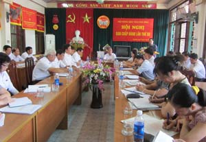 Đồng chí Nguyễn Văn Quang, Phó Bí thư TT Tỉnh ủy, Chủ tịch HĐND tỉnh phát biểu tại hội nghị.