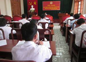 Toàn cảnh hội nghị sơ kết 6 tháng Hội nông dân huyện Kỳ Sơn.