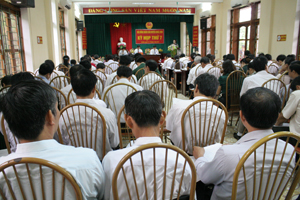 Toàn cảnh Kỳ họp thứ 7, HĐND huyện Kỳ Sơn khóa XVIII nhiệm kỳ 2011- 2016.