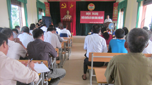 Toàn cảnh hội nghị tập huấn tuyên truyền xây dựng NTM huyện Lương Sơn.