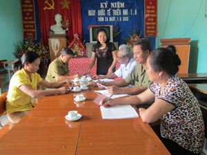 UBKT Đảng uỷ xã Cố Nghĩa (Lạc Thủy) tăng cường hoạt động giám sát thường xuyên tới các chi bộ cơ sở.