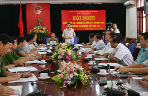 Đồng chí Bùi Văn Cửu, Phó Chủ tịch TT UBND tỉnh, Trưởng Ban chỉ đạo 09 tỉnh kết luận tại hội nghị.