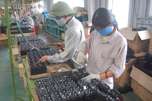 Các nhà đầu tư tại Khu công nghiệp Lương Sơn (Lương Sơn) SX-KD có hiệu quả, tạo việc làm và thu nhập ổn định cho người lao động.

