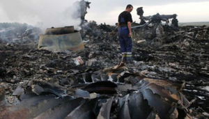 Hiện trường vụ rơi máy bay MH17 của hãng hàng không Malaysia Airlines. (Ảnh: Reuters).