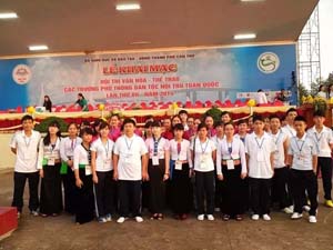 Đoàn Hoà Bình tại hội thi VH-TT các trường PT DTNT toàn quốc lần thứ VII-năm 2014.
