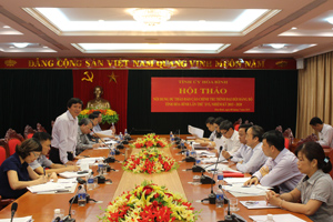Đồng chí  Trần Đăng Ninh, Phó Bí thư Thường trực Tỉnh uỷ  phát biểu kết thúc hội thảo.


