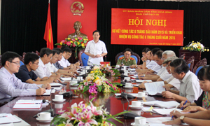 Đồng chí Bùi Văn Cửu, Phó Chủ tịch TT UBND tỉnh, Trưởng Ban Chỉ đạo 09 tỉnh phát biểu kết luận hội nghị.