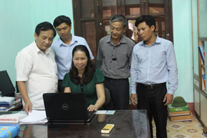 UBKT Huyện uỷ Lương Sơn luôn cập nhật dữ liệu đảm bảo tính chủ động trong công tác tham mưu và thực hiện chức trách, nhiệm vụ được giao.