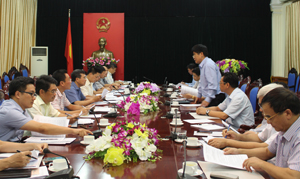 Đoàn công tác BCĐ Trung ương về PCTT và lãnh đạo tỉnh ta cùng trao đổi tại buổi làm việc.

 

