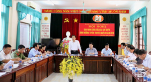 Đồng chí Nguyễn Văn Toàn, UV BTV, Trưởng Ban Tuyên giáo Tỉnh ủy phát biểu kết luận hội nghị.
