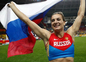 Isinbayeva (Nga) - kỷ lục gia 3 lần vô địch thế giới, 2 lần vô địch Olympic môn nhảy sào tuyên bố từ giã thi đấu nếu không được dự Olympic 2016