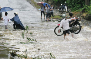 Mưa lũ gây nhiều thiệt hại ở Lào Cai.