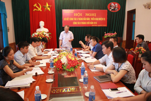 Đồng chí Đinh Quốc Liêm, UVTV, Trưởng Ban Nội chính Tỉnh ủy phát biểu kết luận hội nghị.