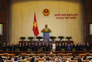 Chính phủ nhiệm kỳ 2016-2020 ra mắt Quốc hội, sáng 28-7.