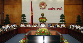 Thủ tướng Nguyễn Tấn Dũng chủ trì phiên họp.