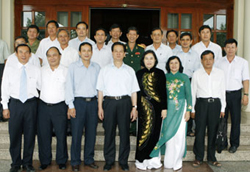 Thủ tướng Nguyễn Tấn Dũng với lãnh đạo chủ chốt tỉnh Tây Ninh
