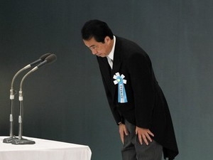 Thủ tướng Nhật Bản Naoto Kan đã lên tiếng xin lỗi các nước châu Á.