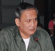 Bị cáo Ngô Văn Minh tại phiên tòa sơ thẩm ngày 19/8/2010.