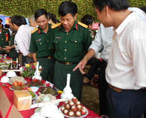 Các món ăn tham dự Hội thi của LLVT xã Hương Nhượng đạt giải đặc biệt