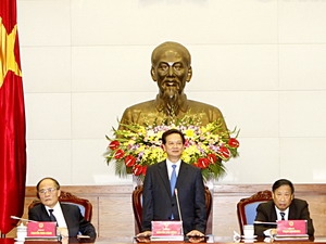 Thủ tướng Nguyễn Tấn Dũng phát biểu tại phiên họp. (Ảnh: Đức Tám/TTXVN)
