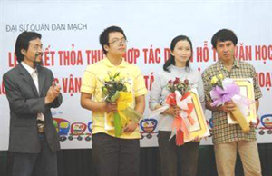 Các tác giả đoạt giải cuộc vận động sáng tác cho thiếu nhi 2009 - 2010.