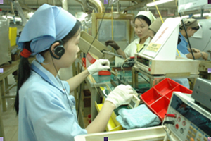 Công ty TNHH Sankoh Việt Nam chuyên sản xuất các mặt hàng xuất khẩu, tạo việc làm cho khoảng 600 lao động có thu nhập ổn định.