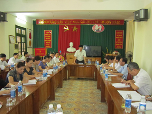 Đồng chí Nguyễn Văn Dũng, Phó Chủ tịch UBND tỉnh phát biểu 
kết luận buổi làm việc.
