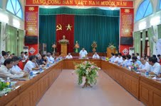 Đồng chí Hoàng Việt Cường, Bí thư Tỉnh ủy kết luận buổi làm việc.