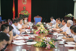 Đồng chí Chủ tịch UBND tỉnh làm việc với lãnh đạo Tập đoàn Điện lực Việt Nam.