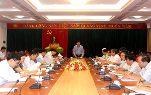 Đồng chí Trần Đăng Ninh, Phó Bí thư TT Tỉnh ủy, Trưởng Ban Chỉ đạo thực hiện QCDC tỉnh phát biểu kết luận hội nghị.