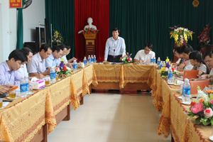 Đồng chí Trần Đăng Ninh, Phó Bí thư TT Tỉnh uỷ phát biểu kết luận buổi làm việc.

 

