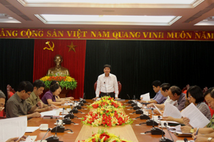 Đồng chí Trần Đăng Ninh - Phó Bí thư TT Tỉnh ủy phát biểu kết luận hội nghị.
