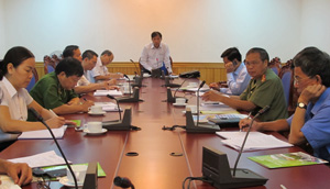 Đồng chí Bùi Văn Khánh – Phó Chủ tịch UBND tỉnh phát biểu kết luận hội nghị.
