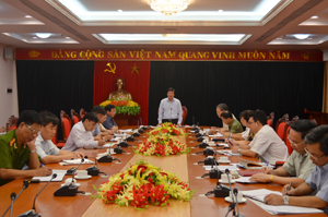 Đồng chí Trần Đăng Ninh, Phó Bí thư Thường trực Tỉnh ủy, Trưởng BCĐ CCTP tỉnh kết luận hội nghị.