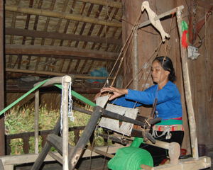 Thông qua các lớp dạy nghề miễn phí, người dân xã Lạc Sỹ  đã khôi phục nghề dệt thổ cẩm truyền thống, tăng thu nhập, ổn định đời sống.