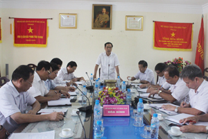 Đồng chí Nguyễn Văn Quang, Chủ tịch UBND tỉnh kết luận tại buổi làm việc.
