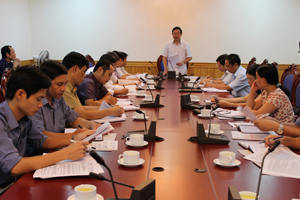 Đồng chí Bùi Văn Cửu, Phó Chủ tịch TT UBND tỉnh, Trưởng BCĐ phát biểu kết luận hội nghị.
