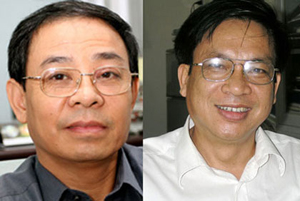Ông Lại Văn Sinh- Cục trưởng Cục Điện ảnh VN (trái) và ông Lê Ngọc Minh - Phó Cục trưởng Cục Điện ảnh.
